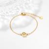 Popular Jewelry European and American Stainless Steel Cat's Paw Dog's Paw Bracelet, Hollowed Out Personalized Jewelry Women