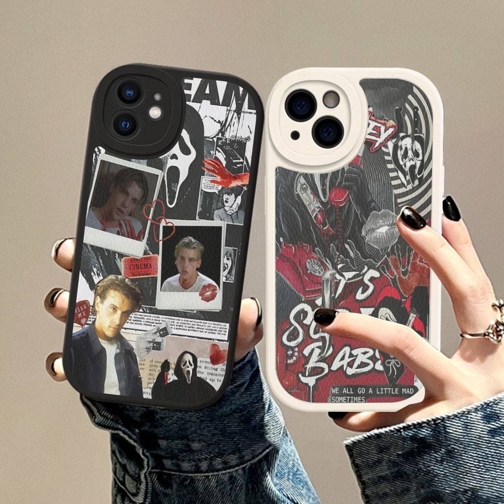 Horor S-scream Dead Phone Case For IPhone 11 12 13 14 15 16 Pro Max Plus Leather Cover