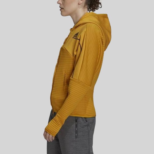 adidas Women's Z.N.E. COLD.RDY Legacy Gold Hooded Track Jacket FT6774