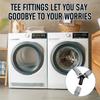 2Pcs Washing Machine Drain Hose Y-Type Reducer Plastic Connector For Split Pipe Connection Three-Way Adapter
