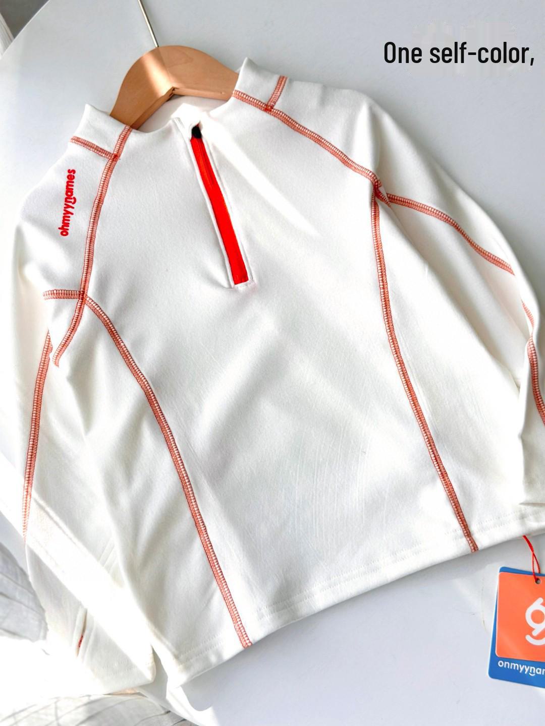 

Мягкая шелковистая одежда для девочек и облегающие водолазки для мальчиков и девочек среднего и большого размера 130cm белый