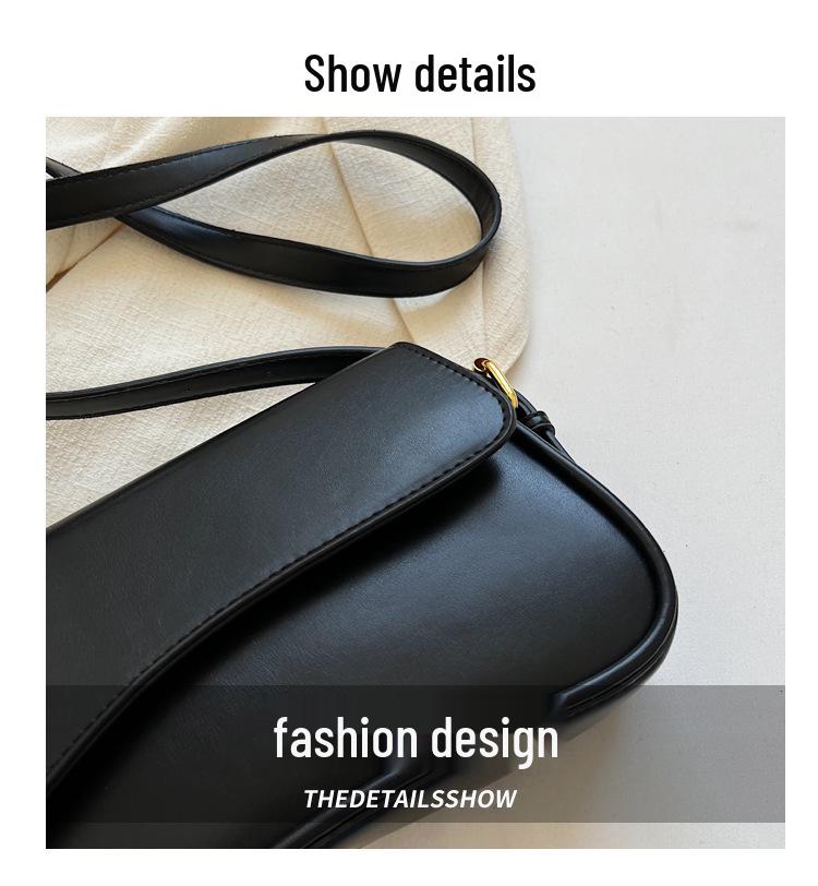 Vintage Torebka Crossbody w Stylu Hong Kong z Teksturowanej Skóry - Damska Modna 2025 Moda Koreańska