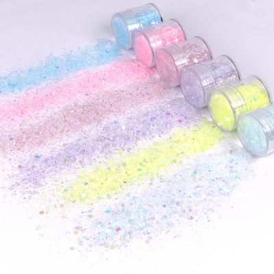 Private Label 12 Colors Professional Chunky Mix Glitter Powder for Nail Art Eye Shadow Make Up Kit