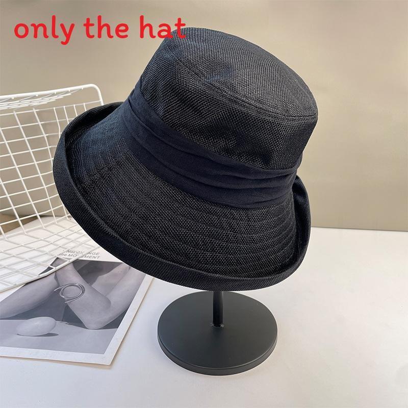 Linen Summer Fisherman Hat With Large Brim And Bow Decoration For Daily Wear