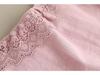 French Lace Patchwork Long Sleeve Doll Collar Linen Shirt