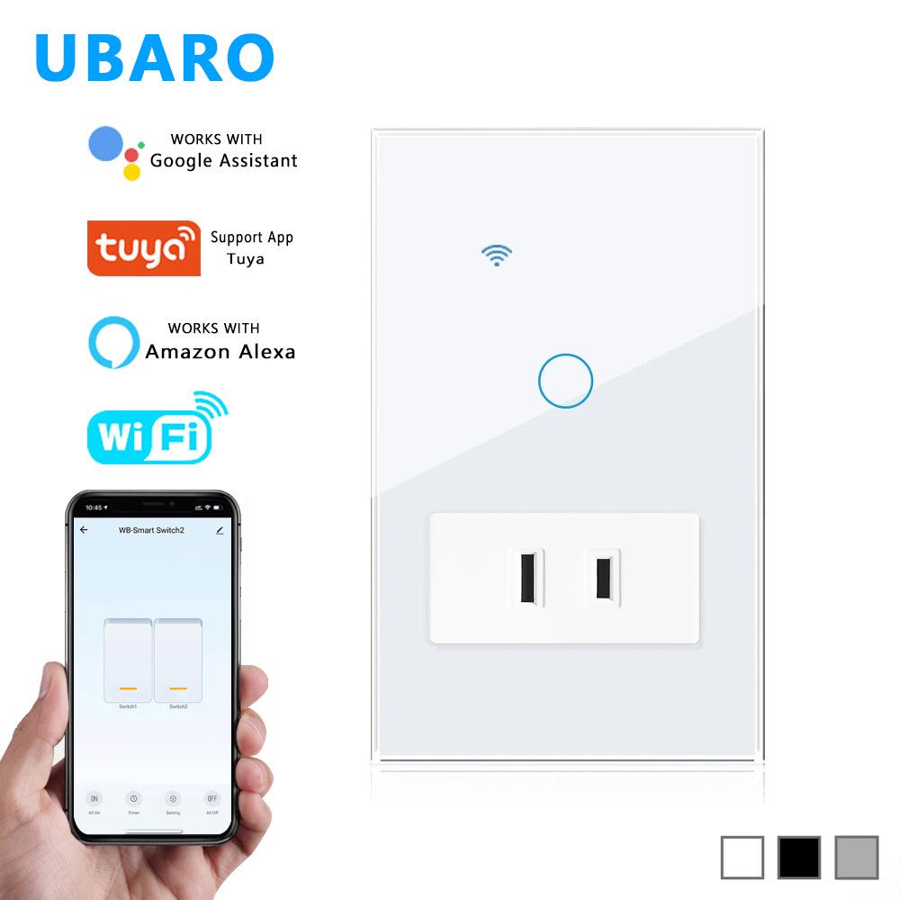 Graffiti Type 118 Smart WiFi Switch with American Standard Socket, Alexa Compatible