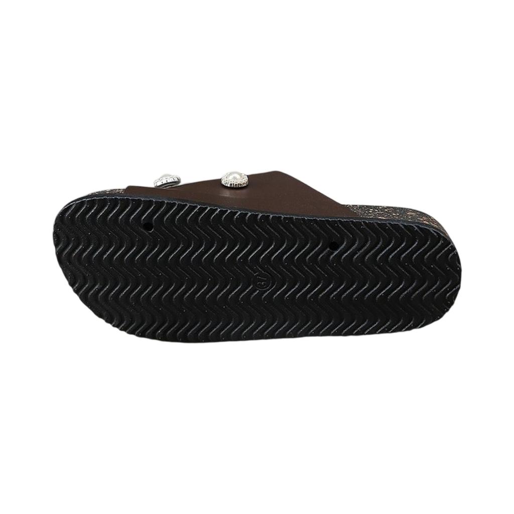 Women's Casual Platform Beach Slide Sandals Adjustable Buckle Straps Lightweight Slip On Summer Footwear Comfortable Sole