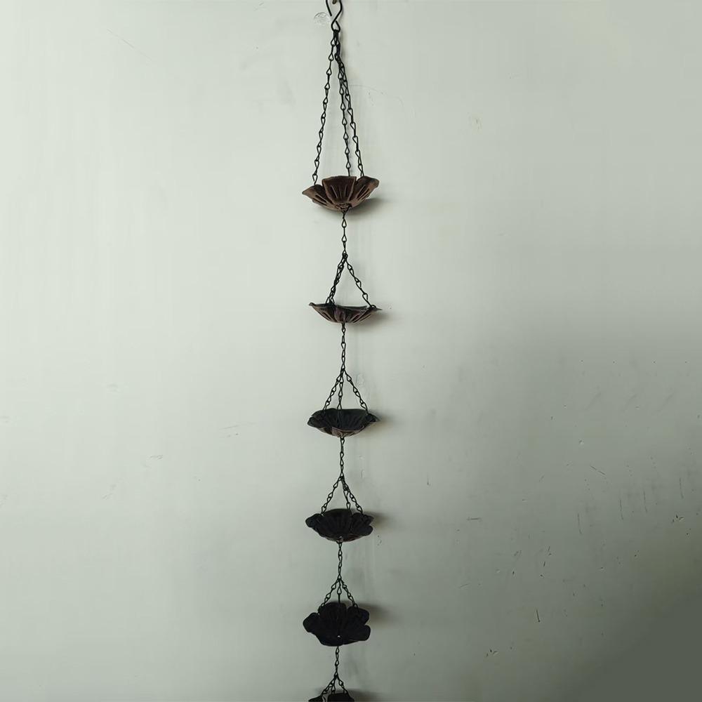 Japanese Style Rain Chain for Gutters 7 Cups Eaves Water Drainage Chain  Landscape