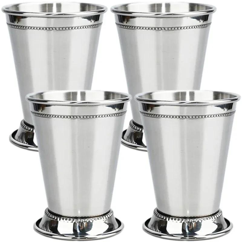 Stainless Steel Mint Julep Mug - Cocktail Drinkware For Martini Mojito Mixed Drinks Bar Party Beer Julep Wine Glass