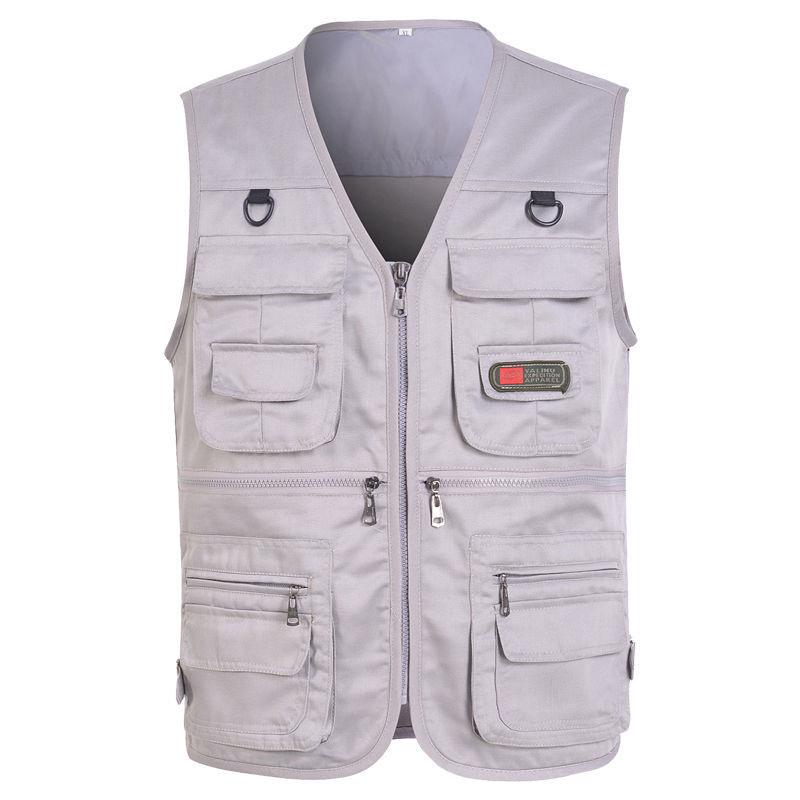 Men's Multi-Season Tactical Mesh Vest with Multi-Pockets for Fishing and Leisure