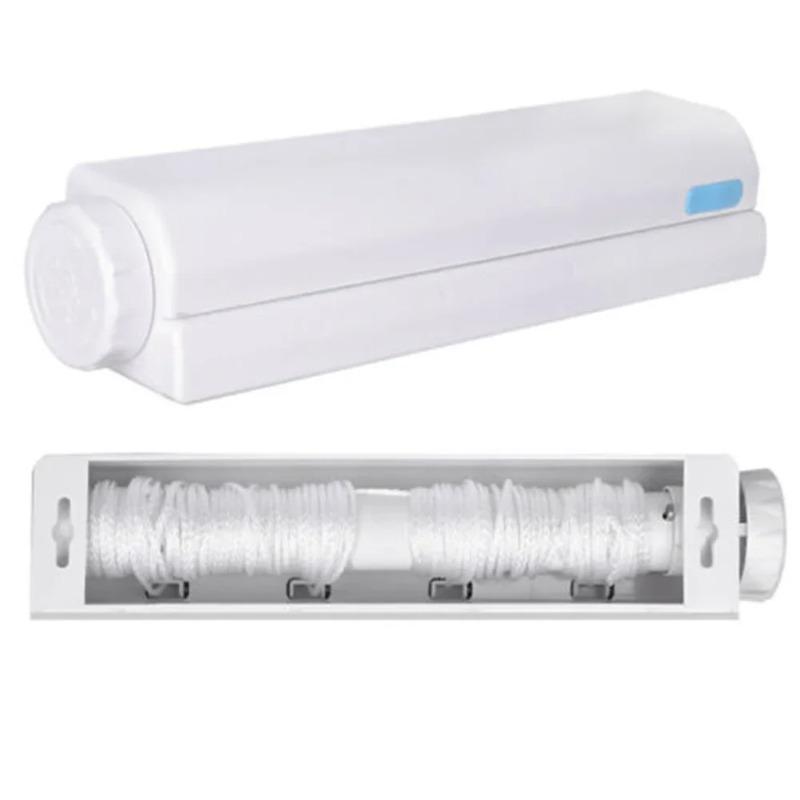 Telescopic Retractable Clothesline Wall Mounted Drying Rope Hanger Space-Saving for Indoor Outdoor Bathroom Balcony Laundry Drying Use