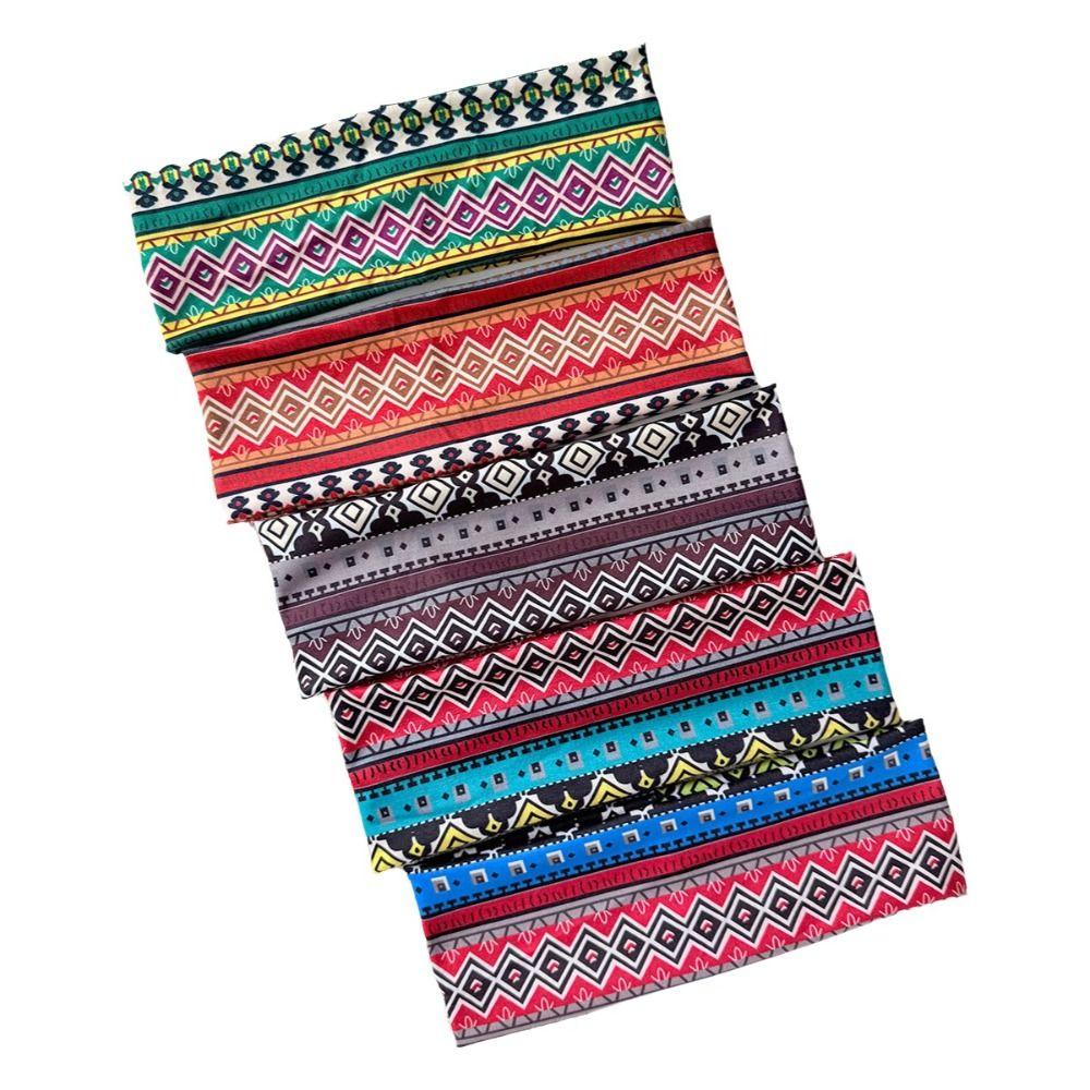Ethnic Print Makeup Headband Sweat-absorbent Sport Hairband Durable Women's Hairband Daily Use