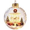 Acrylic Christmas Ornament With Animal Design - Hedgehog Penguin Panda Lamb Light-Up Hanging Decor Tree Home Festive Display
