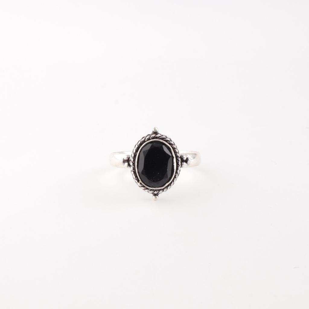 Black Onyx Gemstone 925 Sterling Silver Jewelry Handmade July Birthstone Ring RR-9-14