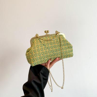 Skånsom mote enkel stil 2025 høst og vinter ny låsekjede enkelt skulder crossbody håndveske dameveske