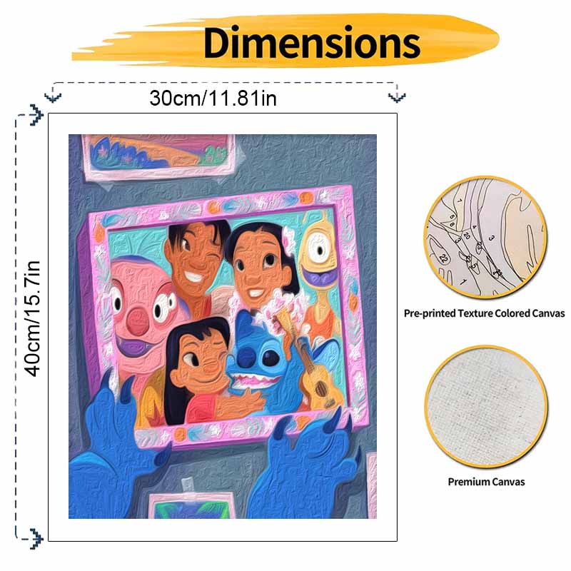 Disney Stitch Family Painting Kit Home Decor Craft Perfect Gift IdeaFun Lilo&Stitch Creative Hobby