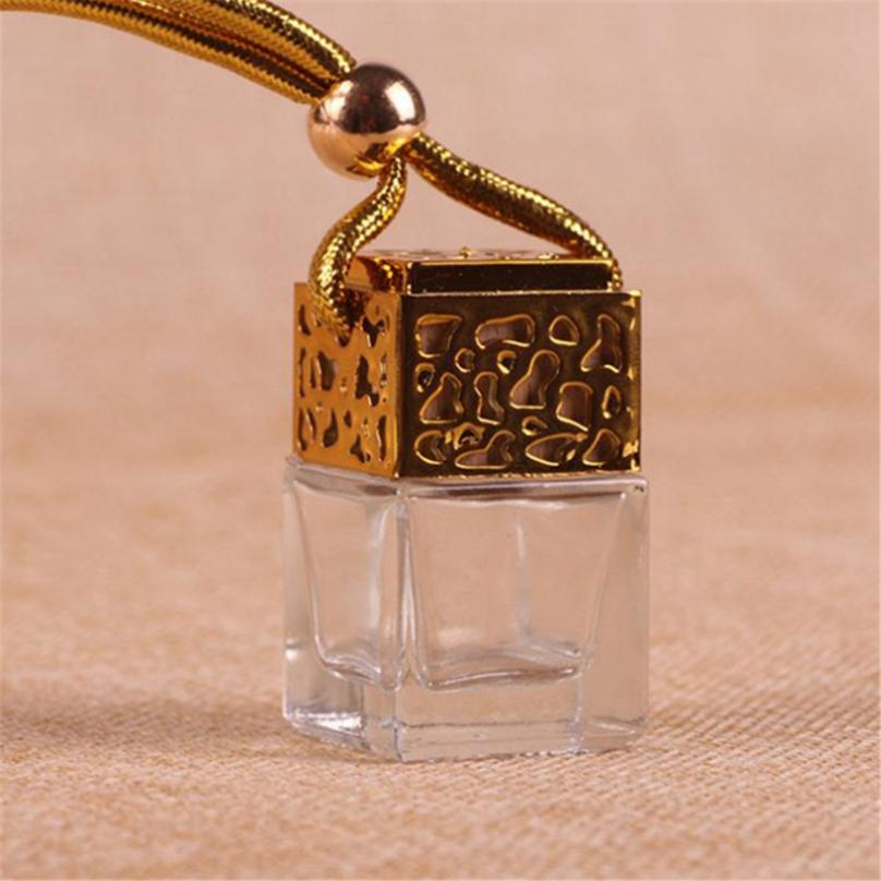 Vintage Empty Glass Bottle Essential Oils Diffuser Rearview Mirror Ornament Car Hanging Decoration Supplies