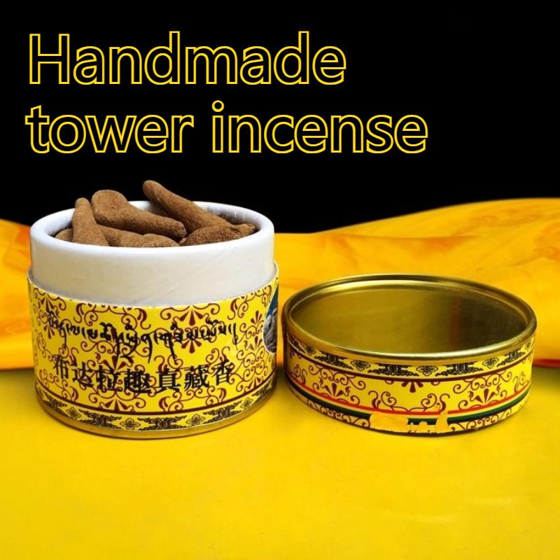 Tibetan Purely Handmade Conical Incense Household Indoor Offer Tibetan Incense Conical Incense Purify Air Calm Mind Help Sleep Conical incense