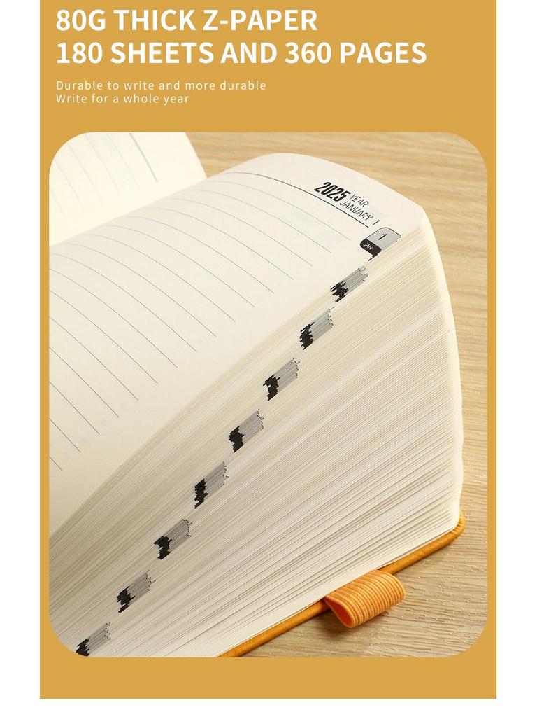 Auf Lager: A5 Englischer Planer 2025-2026 mit Gummiband