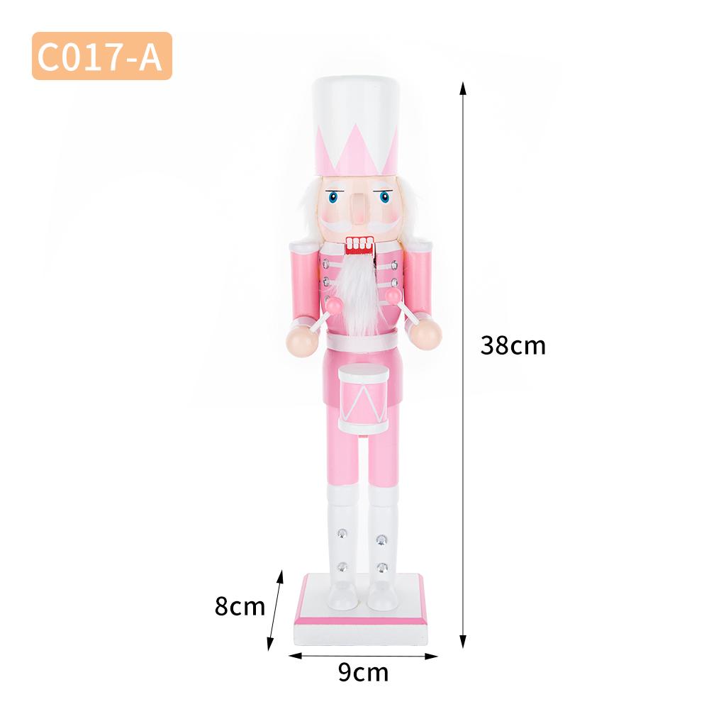 Pink & White Princess Style Wooden Nutcracker Ornament