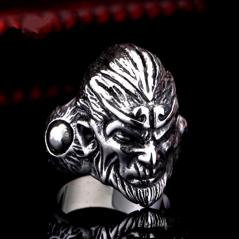 Fashionable Ethnic Style Monkey Year Animal Year Jewelry Monkey King Men's Ring