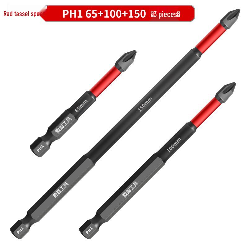 PH0 Tungsten Steel Phillips Bit: Magnetic, Impact Resistant, Non-Slip Screwdriver, Hex Shank for Electric Drill