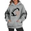 Hettegensere for kvinner Oversized gensere Langermet Uformell genser Hettegenser Topper