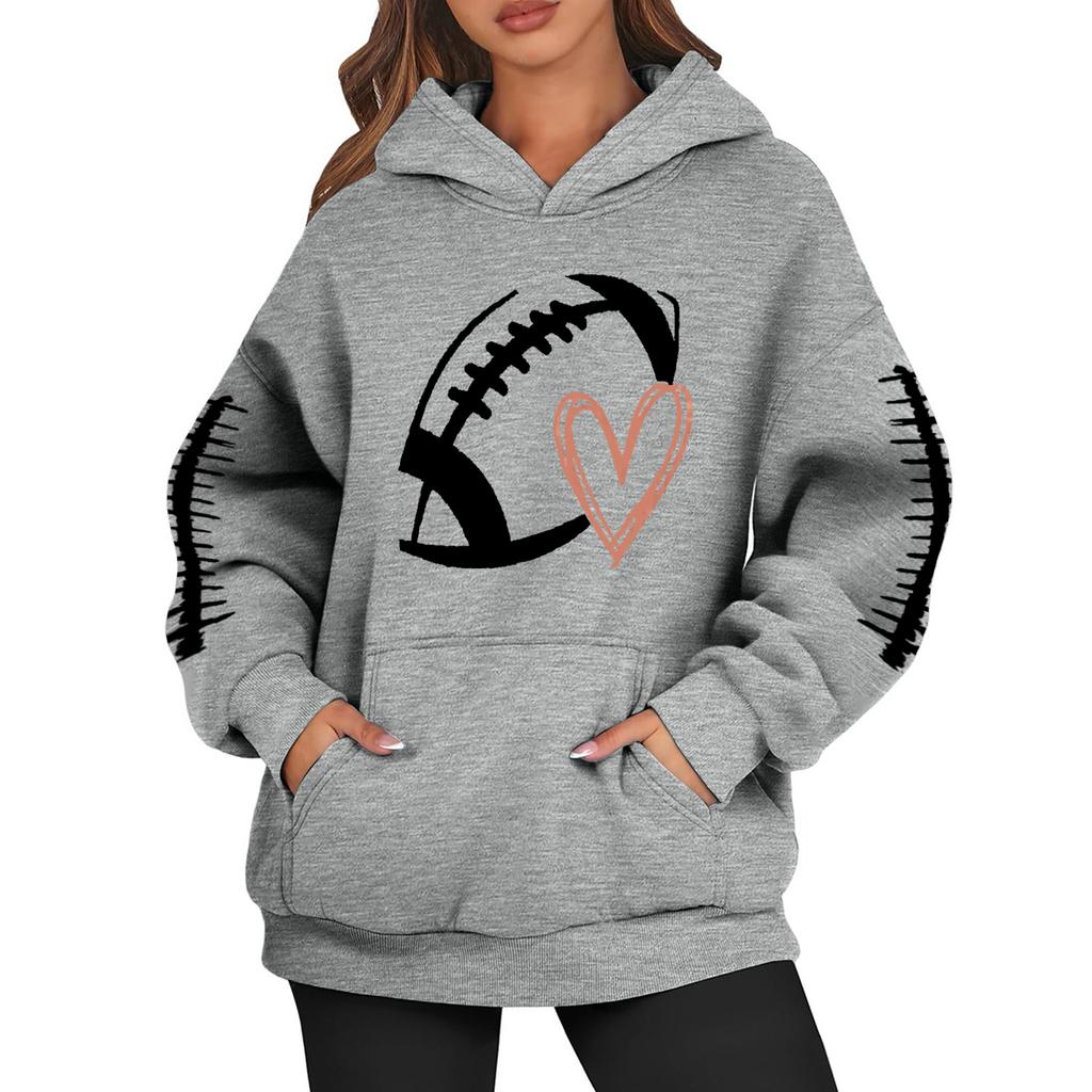Hettegensere for kvinner Oversized gensere Langermet Uformell genser Hettegenser Topper