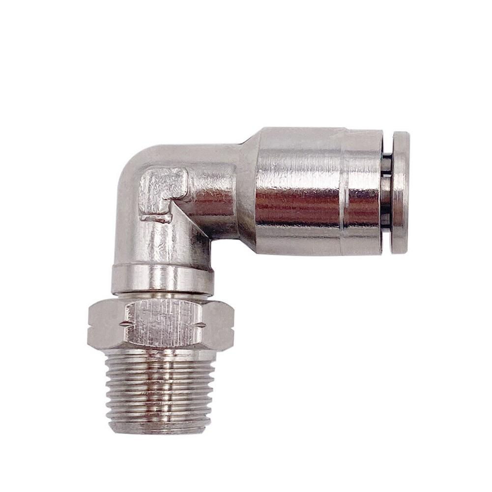 2pcs 90 Degree Swivel Elbow Macro Air/Gas Line Hose Fittings