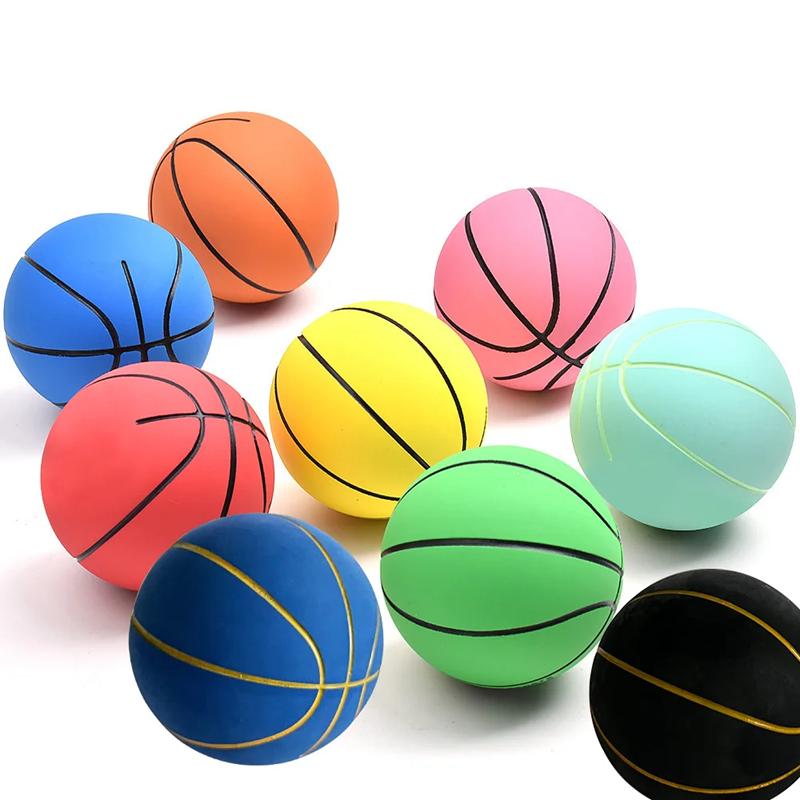 6cm Ultra-high Elastic Mini Rubber Small Basketball Decompression Hollow Elastic Ball Children's Toy MINI Basketball Gift