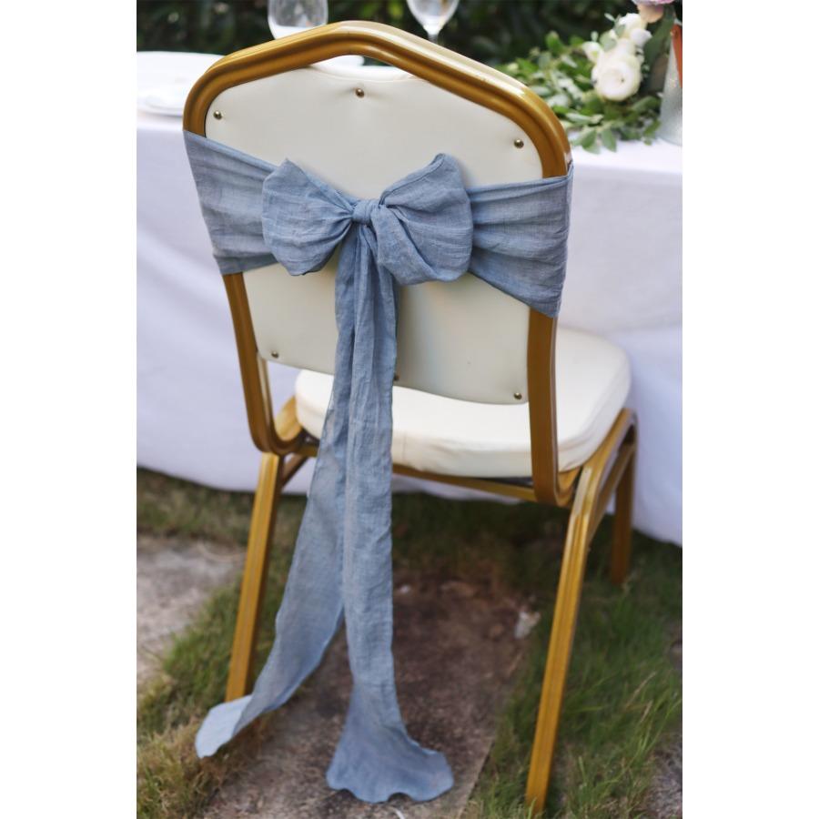 1PC Chair Back Cover Hotel Bow Wedding Decoration Hotel Conference Decoration Restaurant Chair Flower Wedding Banquet Bali Veil