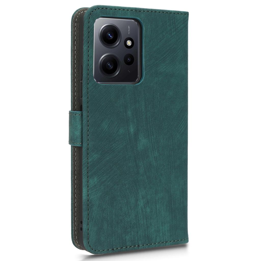 For Xiaomi Redmi Note 12 4G PU Leather Wallet Flip Case RFID Blocking Stand Phone Cover with Strap