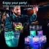 12-60PCS LED Light Up Ice Cube Lamp Reusable 3D Atmosphere Light Eco-friendly Promotional Lamp for Party Bar Wedding KTV Decor