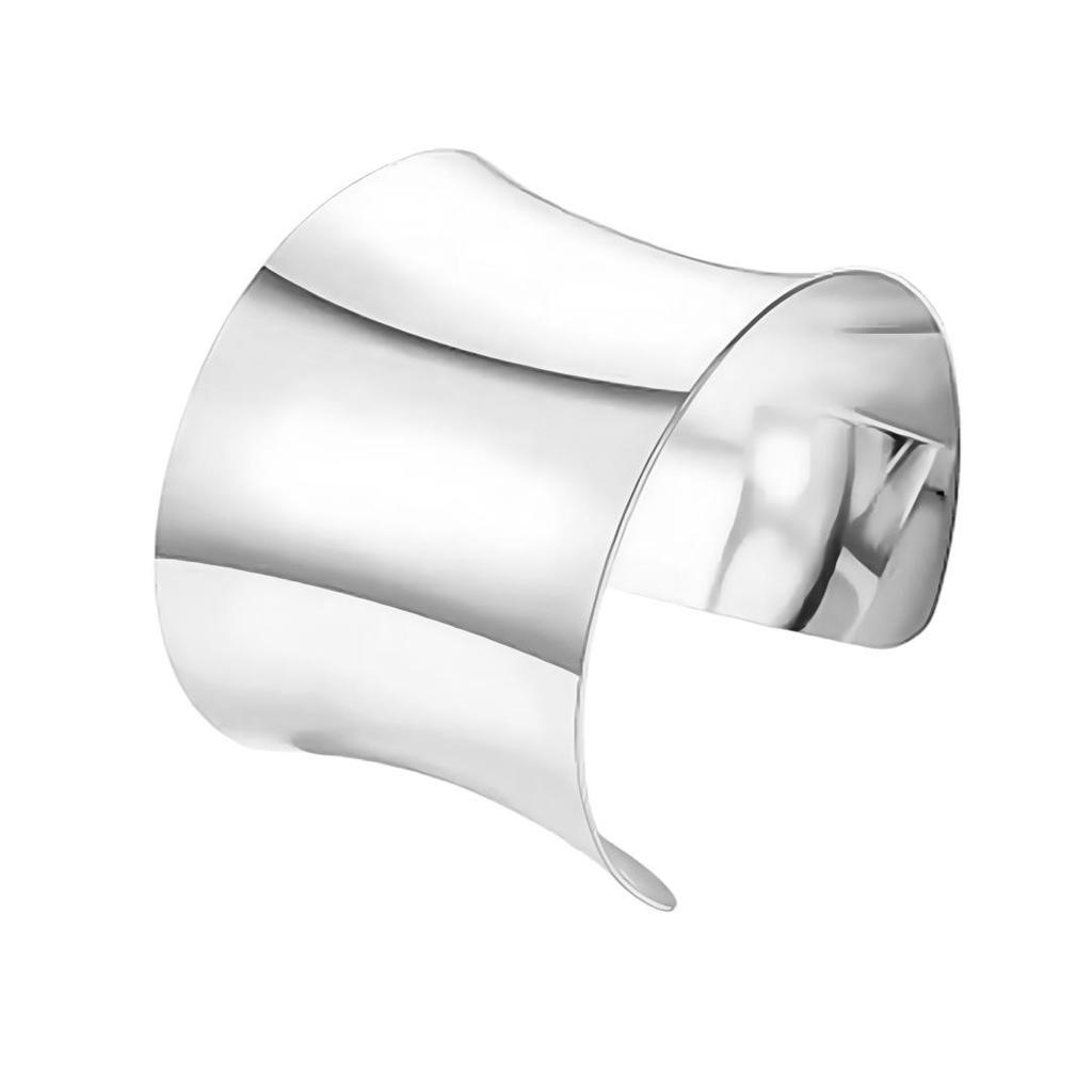 Bracciale Bangle Semicircolare Vuoto a Forma di C alla Moda – Stile Europeo e Americano