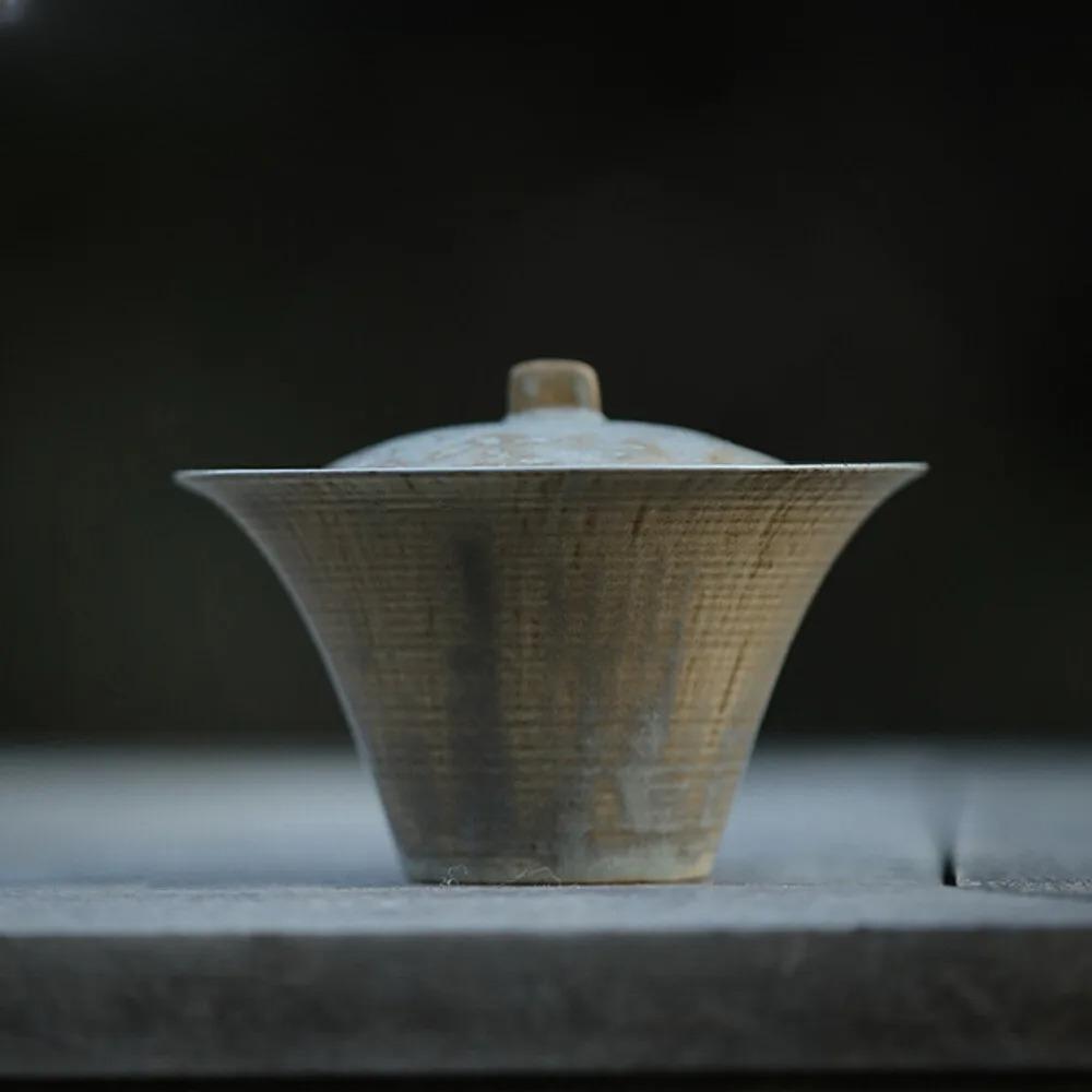 110ml Master Handamde Water Moon Gaiwan Creative Kiln Change Tea Tureen Chinese Tea Making Cover Bowl Teaset Accessories Craft
