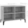 TV Cabinet with Metal Legs Concrete Grey 69.5 x 30 x 50 cm