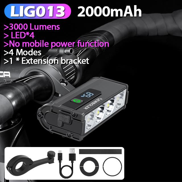 NEWBOLER Bicycle Light Front 10000Lumen Bike Light 10000mAh Waterproof Flashlight USB Charging MTB Road Cycling Lamp Accessories