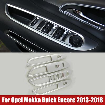 Couvercle de panneau de bouton de commutation de levage de vitre de porte et fenêtre d'accoudoir intérieur, accessoire de voiture pour Opel Mokka Buick Encore 2013 à 2016 2017 2018