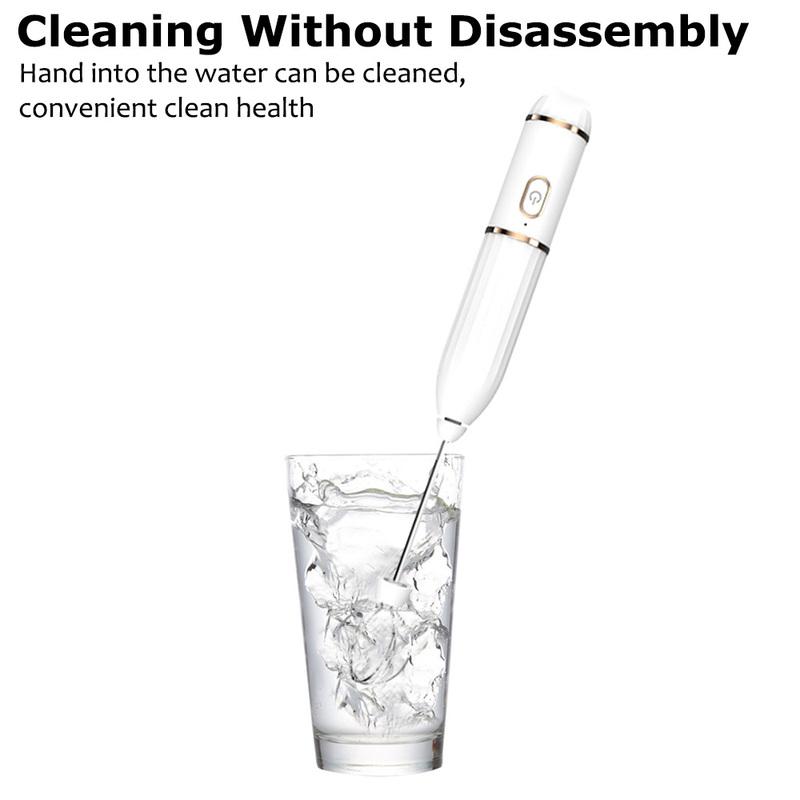 3 Speeds For Cappuccino Cream USB Electric Handheld Milk Frothers Mini Coffee Maker Whisk Kitchen Egg Whisk Mixer Rechargeable