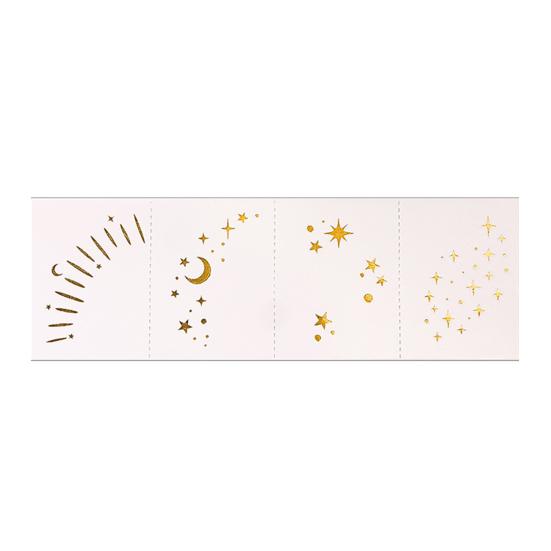 Temporary Tattoos Stickers, The Corner of The Eye Tattoos with Heart Star Pattern, Temporary Body Art Stickers for Adults Kids Party Use