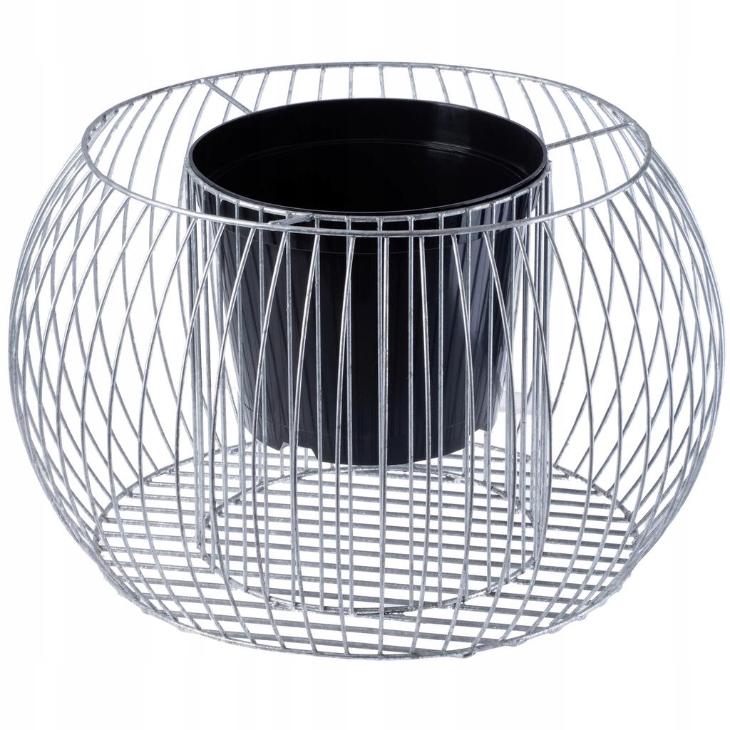 KADAX Donica Gabionowa Doniczka Okrągła Ze Stali 53 cm