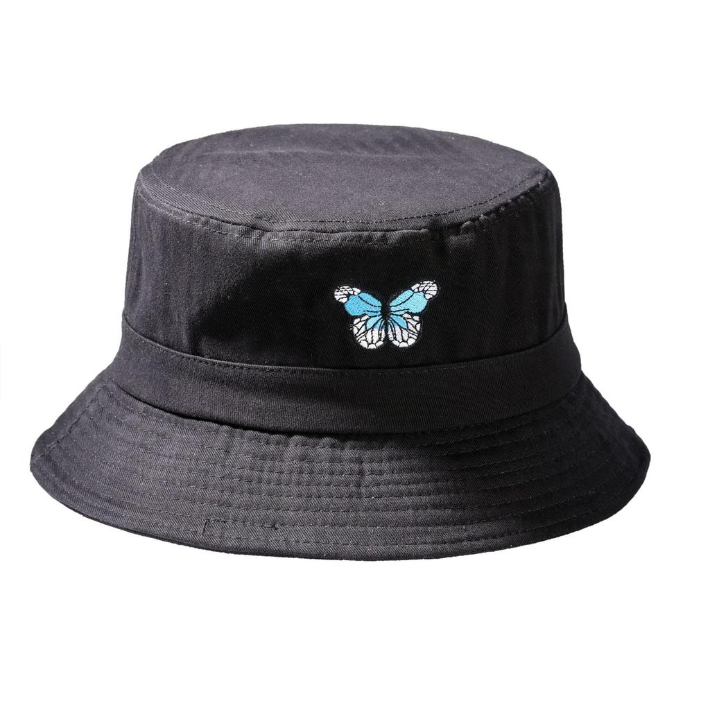 Hat female personality embroidered bucket hat sun hat female visor hat versatile hat male sunscreen basin hat