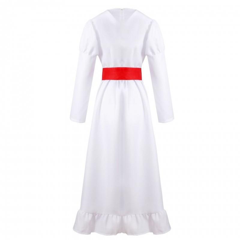 White Cotton Annabelle Cosplay Dress For Women Scary Halloween Costume Perfect For Stage Use