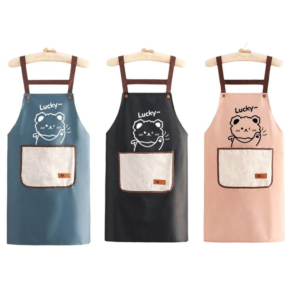 Waterproof Kitchen Apron Cartoon Household Apron Fashion Cooking Apron  Restaurant