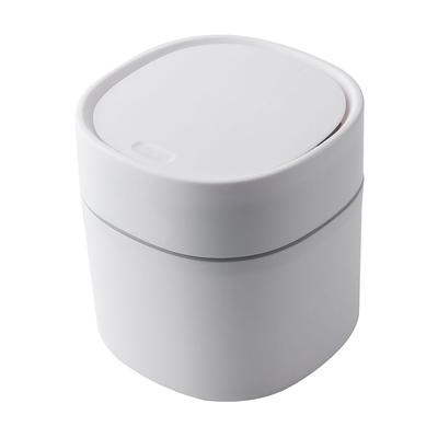 Mini-Mülleimer mit Deckel, nordischer Stil, für den Schreibtisch, Mülleimer mit abnehmbarem Deckel, Kleinigkeiten-Fassbox für den Schreibtisch im Büro, Badezimmer-Waschtisch