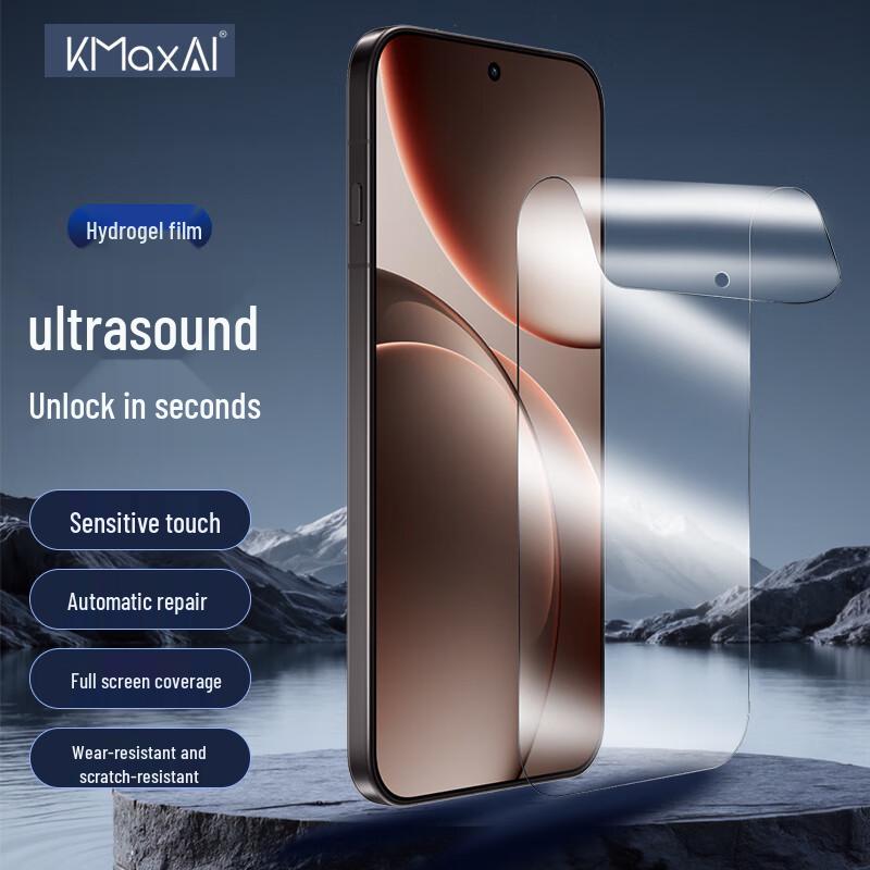KMaxAI OPPO High-Definition Hydrogel Screen Protector (2-Pack)