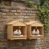 Wall Mounted Wooden Chicken Nest Box House Shape Detachable Chicken Coop Stable Large Capacity Poultry House