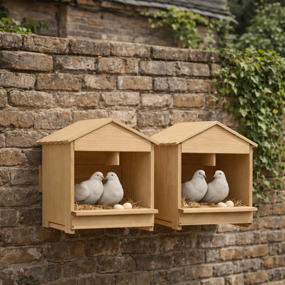 Wall Mounted Wooden Chicken Nest Box House Shape Detachable Chicken Coop Stable Large Capacity Poultry House