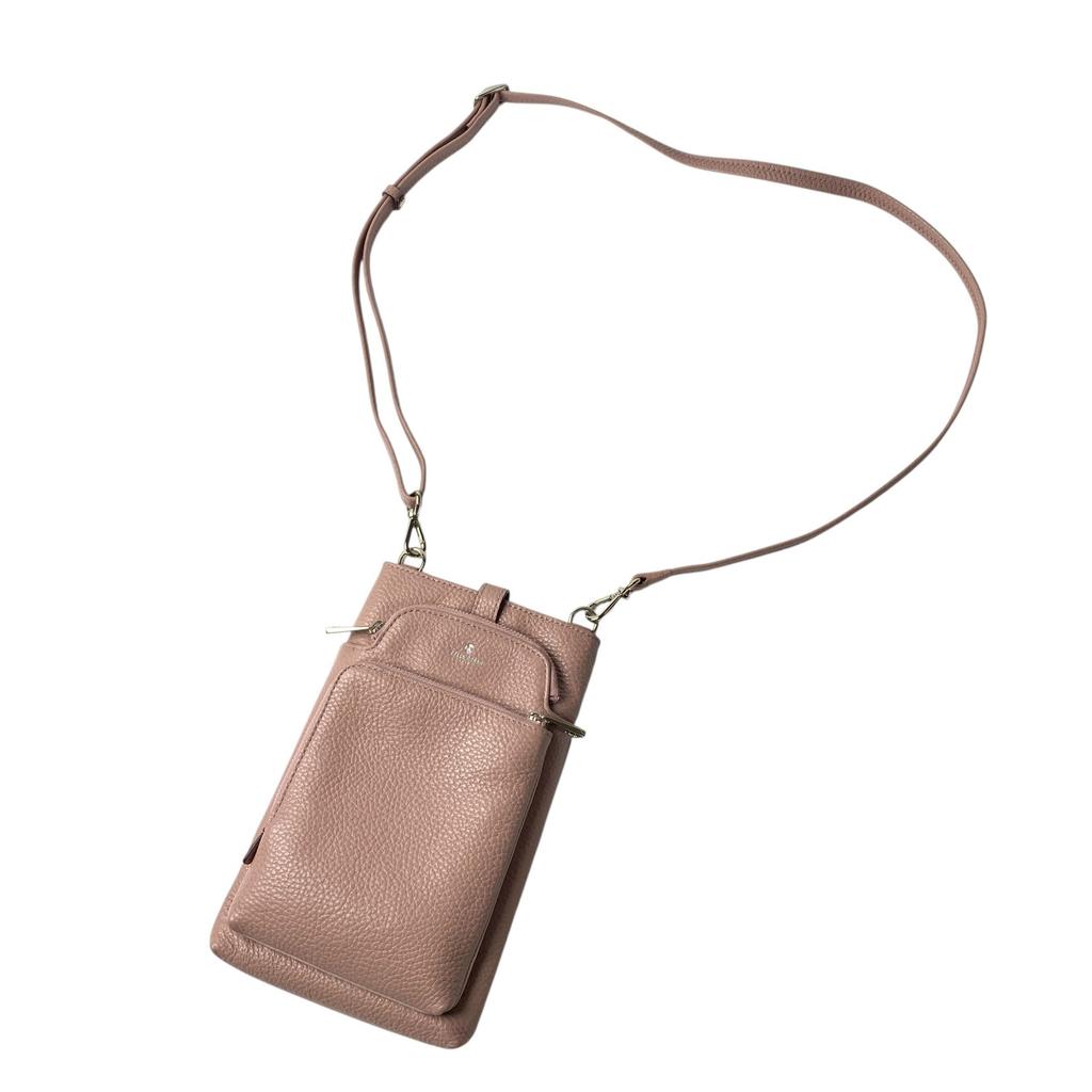 Used Shoulder Bag Pink leather Women