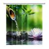 Tenda Doccia Meditazione Giapponese Zen Spa Loto Pietre di Basalto Olio Essenziale Candele Profumate Bambù Acqua Arredamento Casa Set Impermeabile